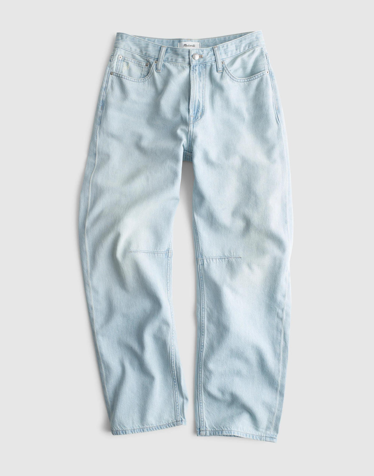Madewell The Curvy Darted Barrel-Leg Jean in Airy Denim Laguna Wash