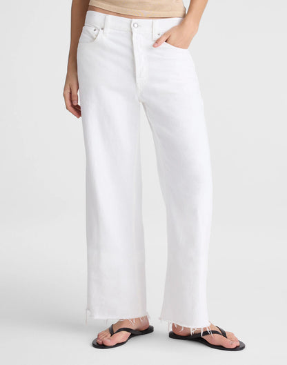 Madewell Low-Slung Baggy Crop Jean Tile White