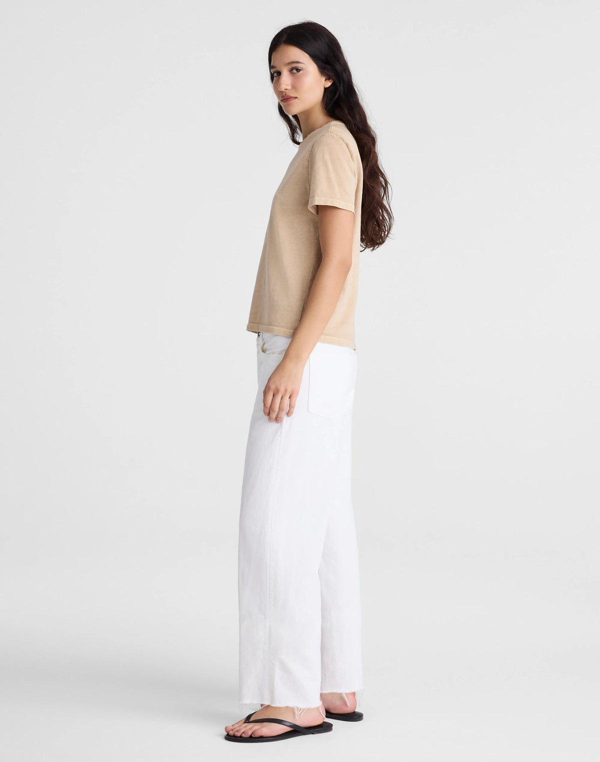Madewell Low-Slung Baggy Crop Jean Tile White