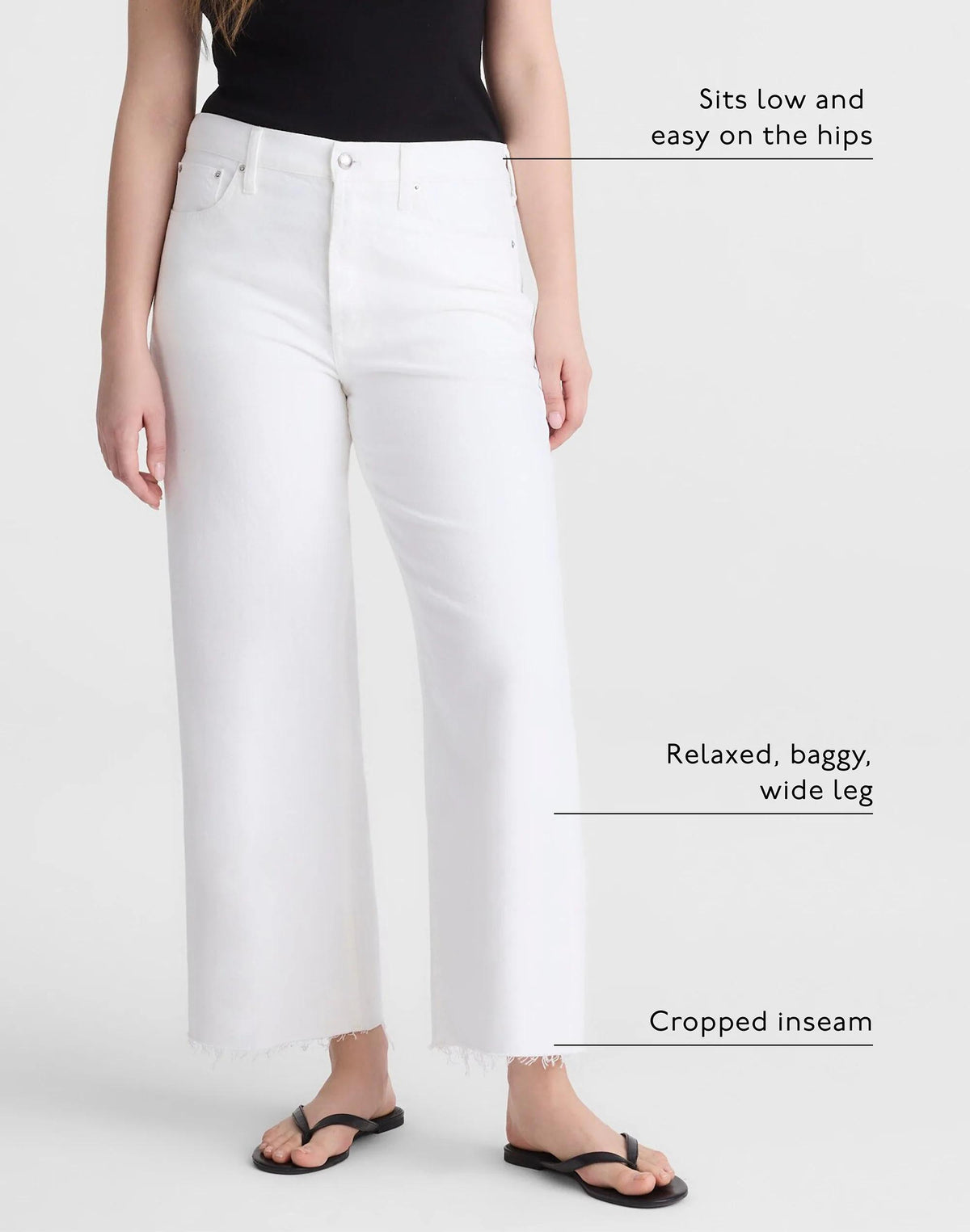Madewell Low-Slung Baggy Crop Jean Tile White