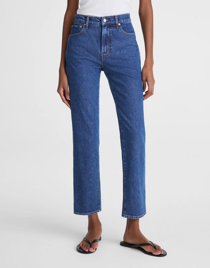 Madewell The Longline Straight Crop Jean Marina Blue