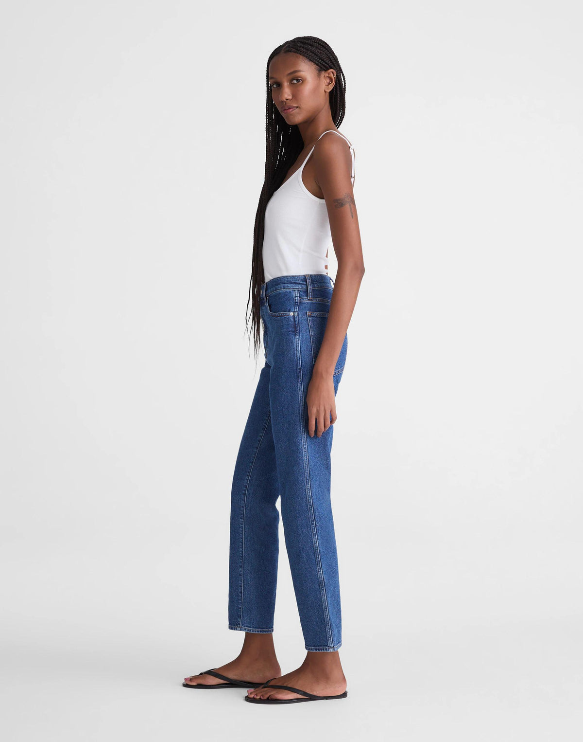 Madewell The Longline Straight Crop Jean Marina Blue