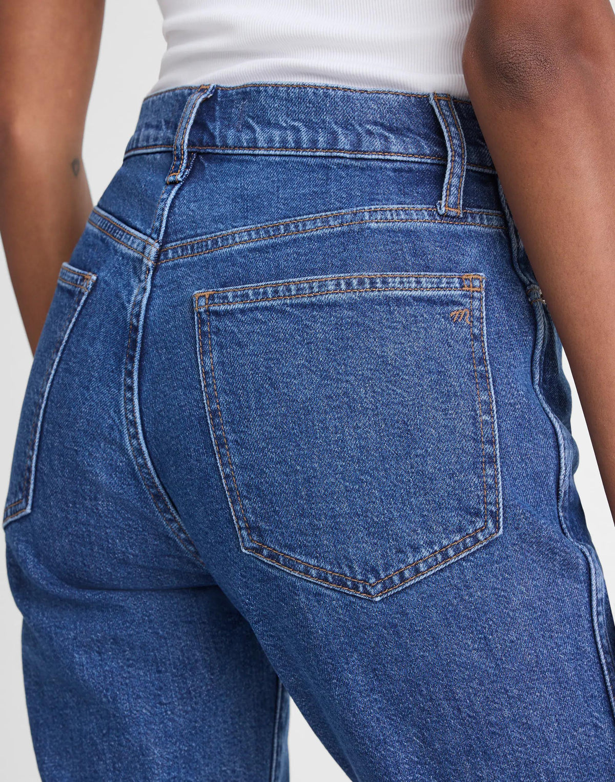 Madewell The Longline Straight Crop Jean Marina Blue
