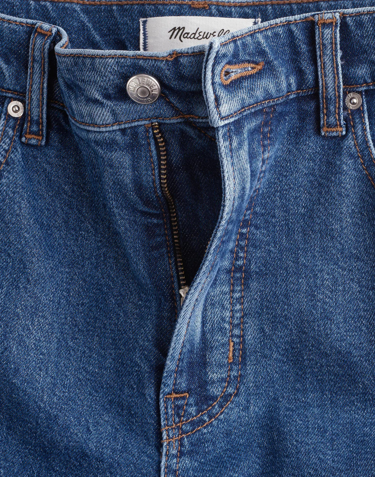 Madewell The Longline Straight Crop Jean Marina Blue