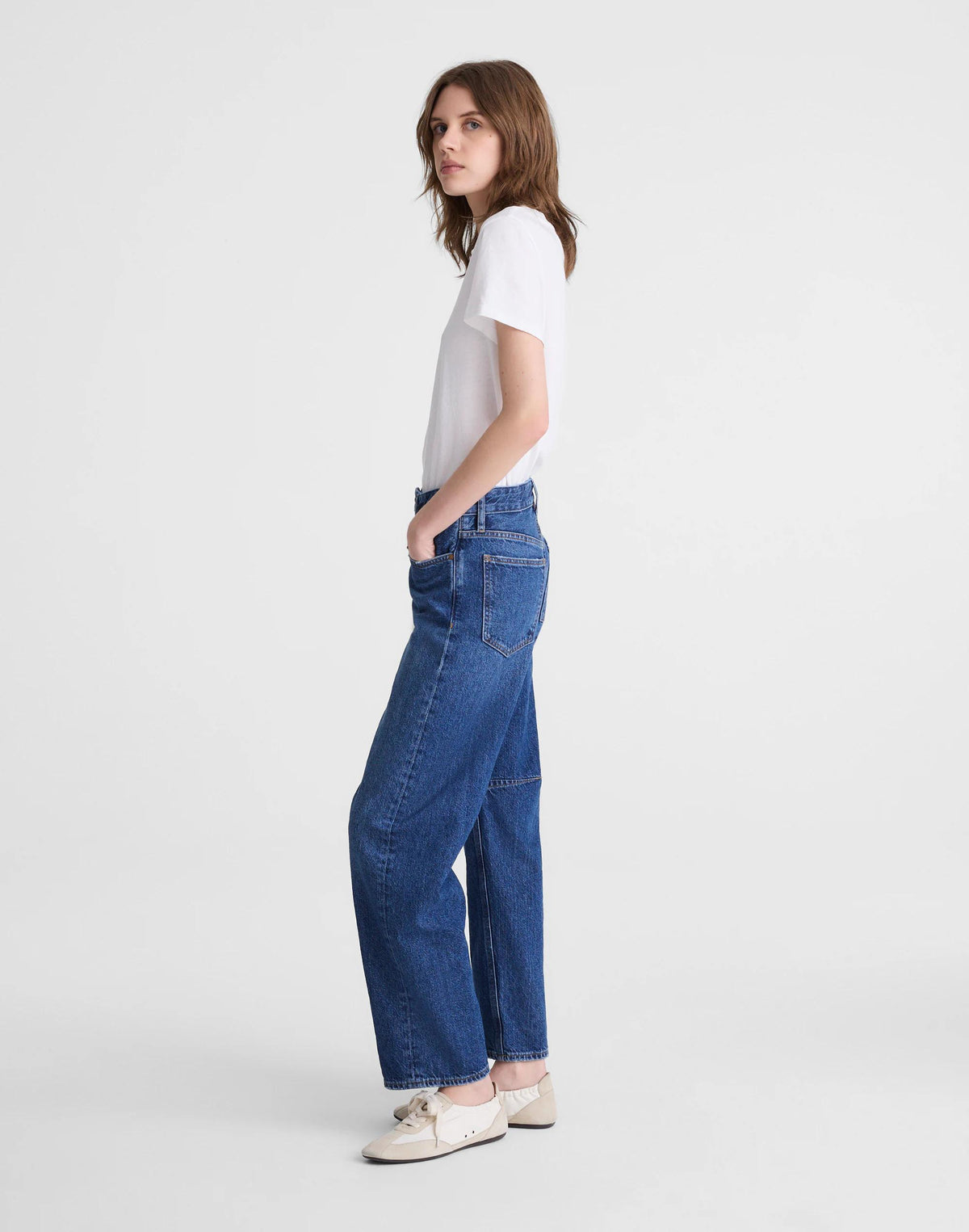 Madewell Circular Darted Barrel-Leg Jean Heirloom Wash