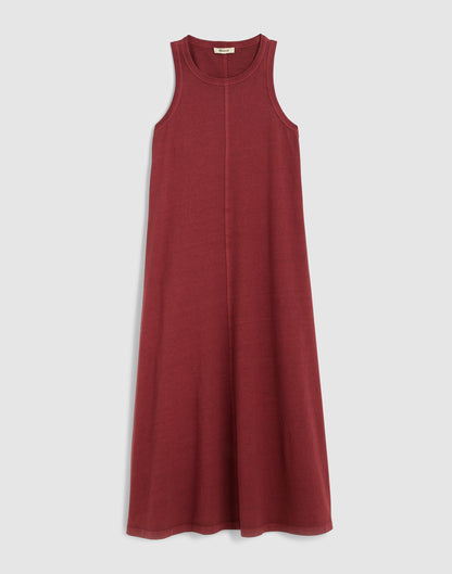 Madewell Seamed Tank Maxi Dress in Allday Jersey Dusty Merlot