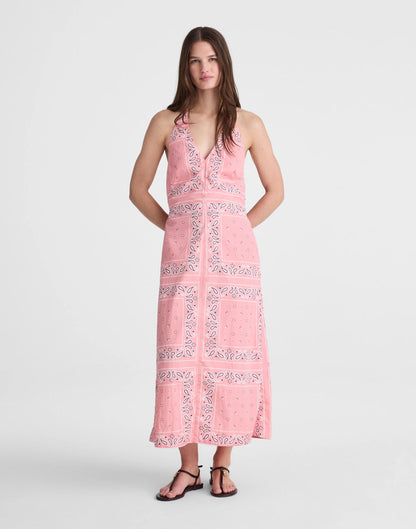 Madewell Madewell x Shopbop Smocked Halter Midi Dress Coral Bloom