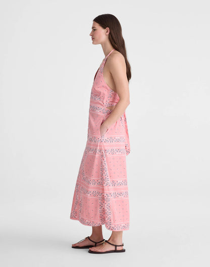Madewell Madewell x Shopbop Smocked Halter Midi Dress Coral Bloom