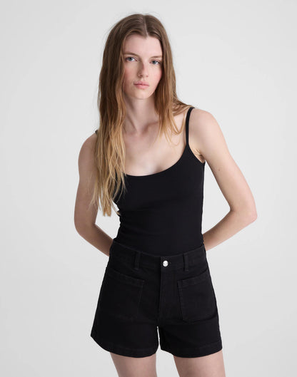 Madewell The Emmy Denim Short Black Rinse Wash