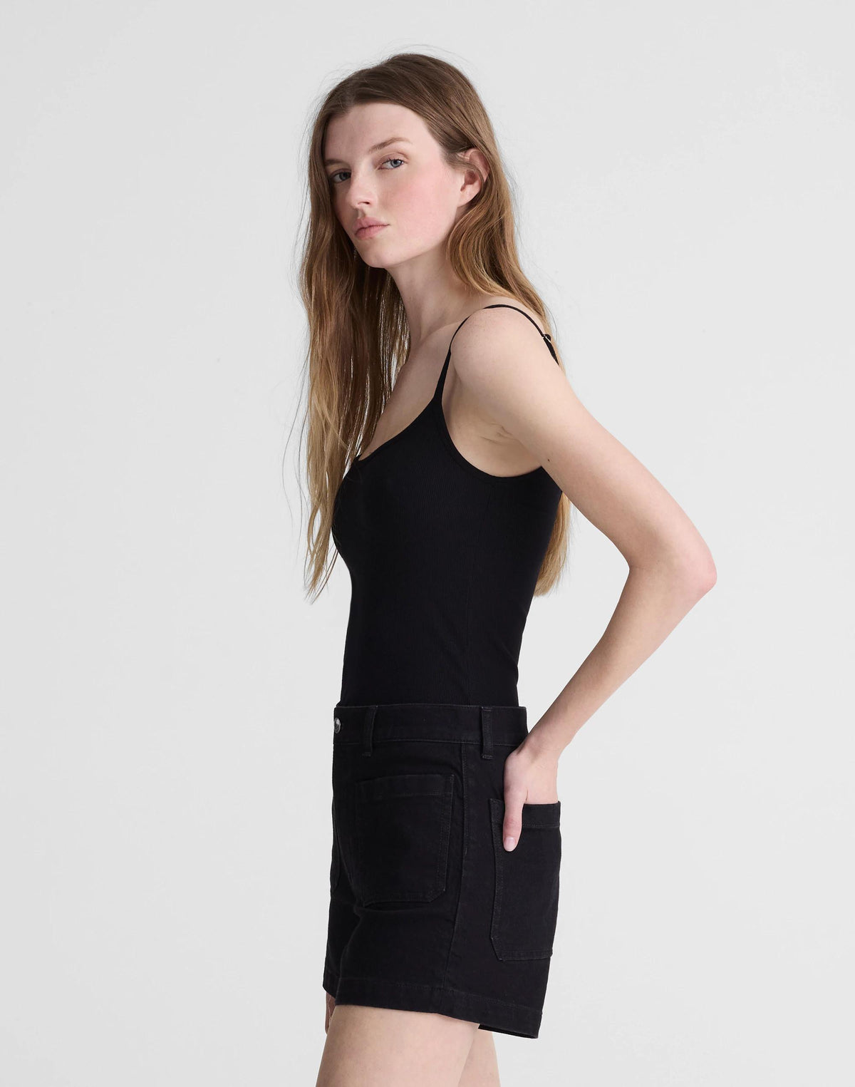 Madewell The Emmy Denim Short Black Rinse Wash