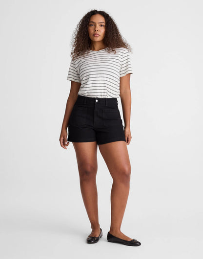 Madewell The Curvy Emmy Denim Short Black Rinse Wash