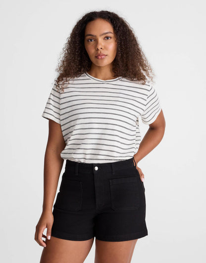 Madewell The Curvy Emmy Denim Short Black Rinse Wash