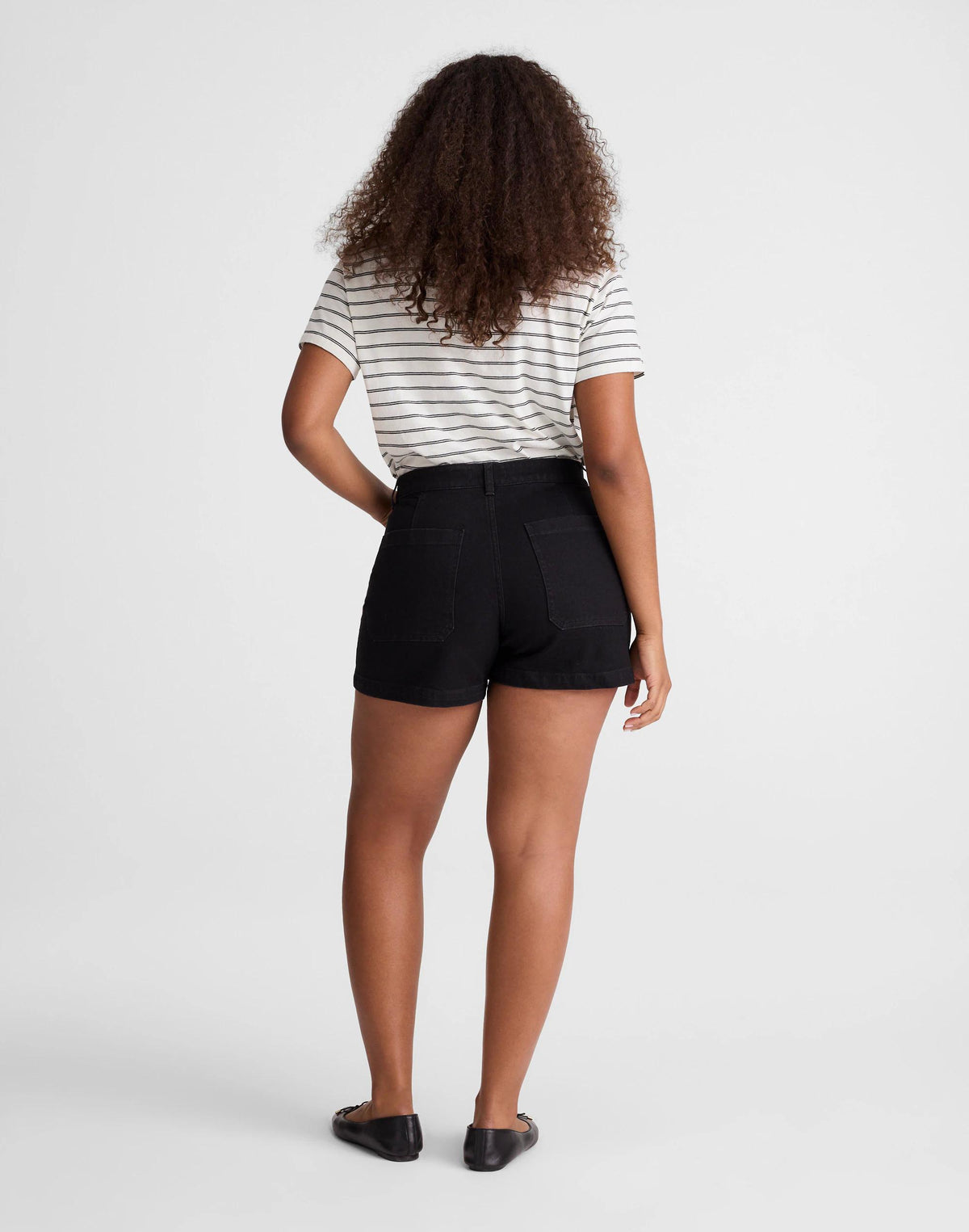 Madewell The Curvy Emmy Denim Short Black Rinse Wash