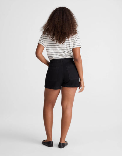 Madewell The Curvy Emmy Denim Short Black Rinse Wash