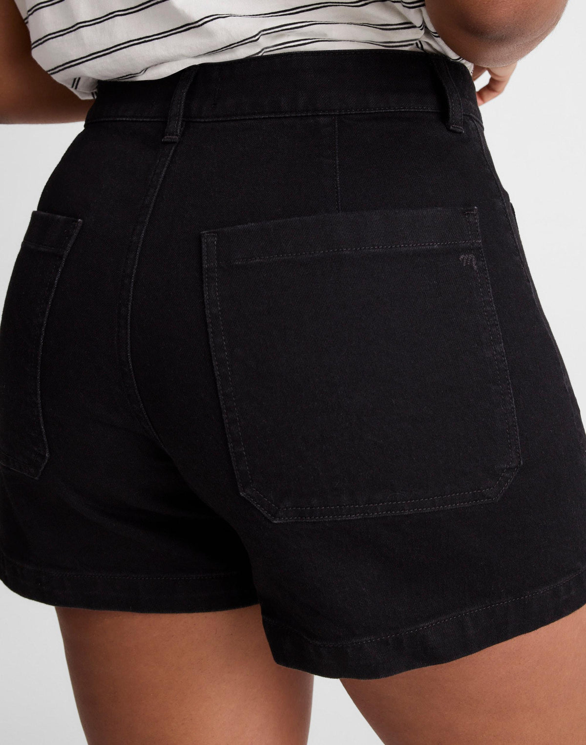 Madewell The Curvy Emmy Denim Short Black Rinse Wash