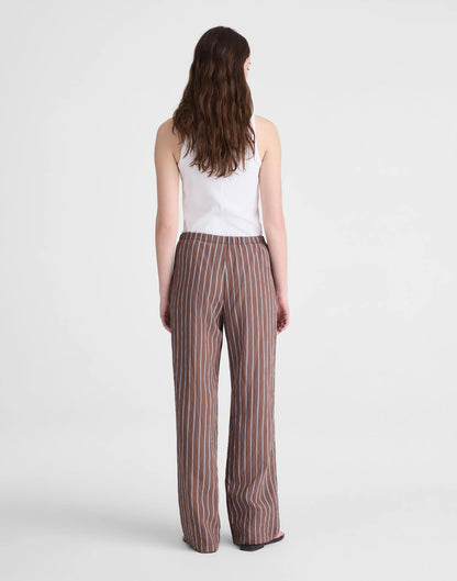 Madewell Pull-On Pants Brown Peri Twin Stripe