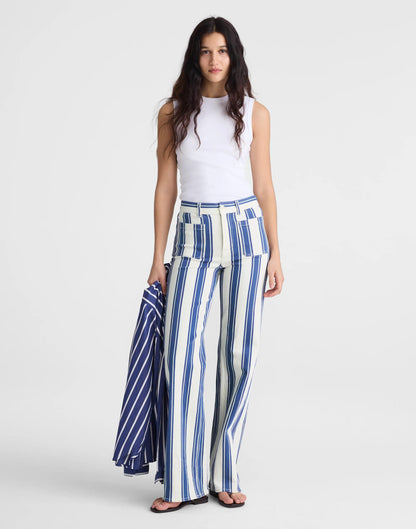 Madewell The Emmy Wide-Leg Pant Waterfall Stripe
