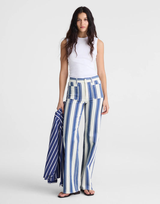 Madewell The Emmy Wide-Leg Pant Waterfall Stripe