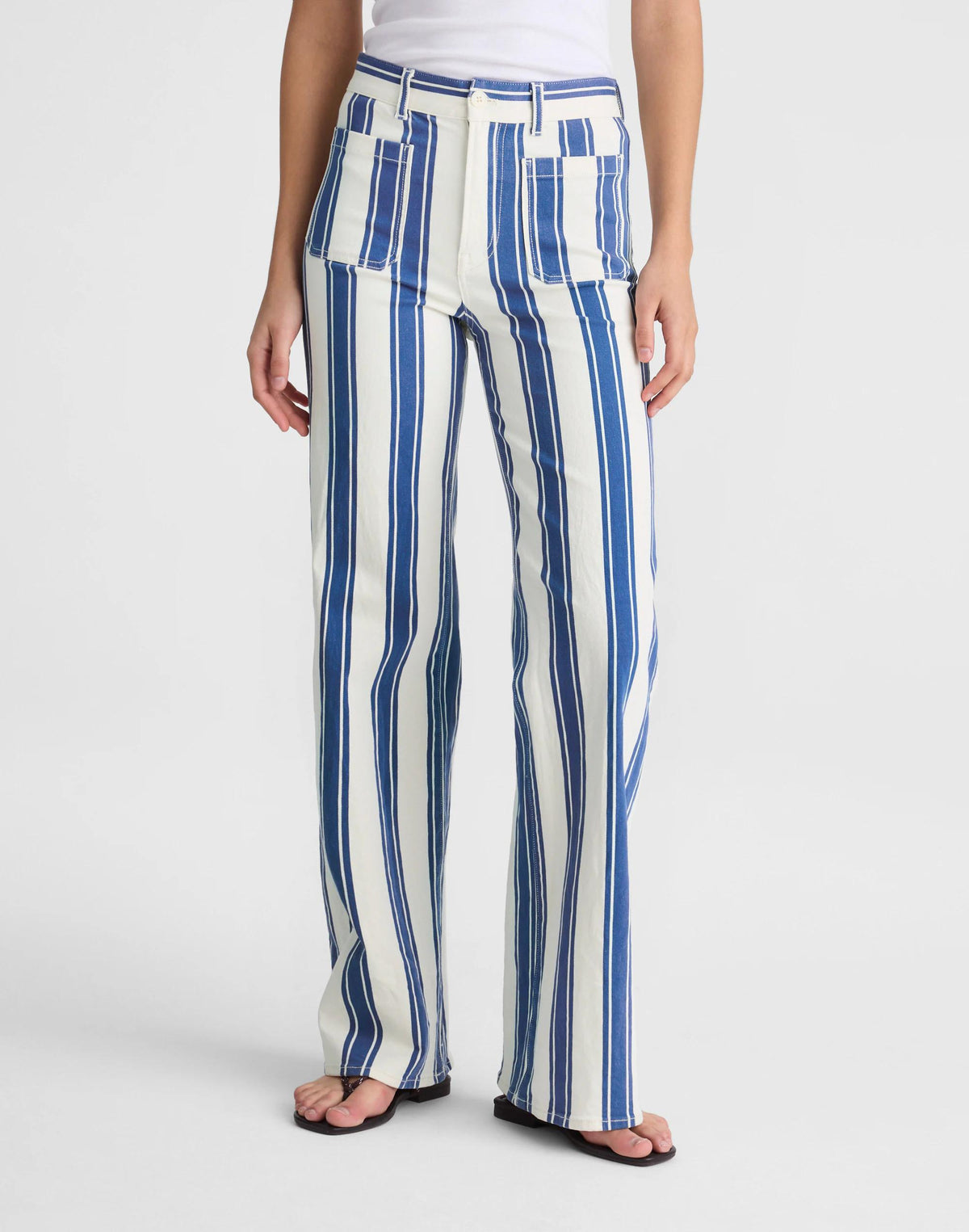 Madewell The Emmy Wide-Leg Pant Waterfall Stripe