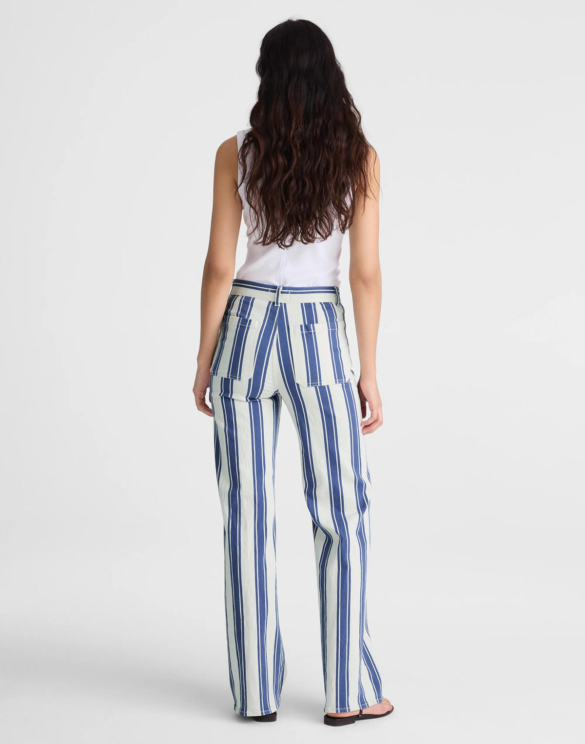 Madewell The Emmy Wide-Leg Pant Waterfall Stripe
