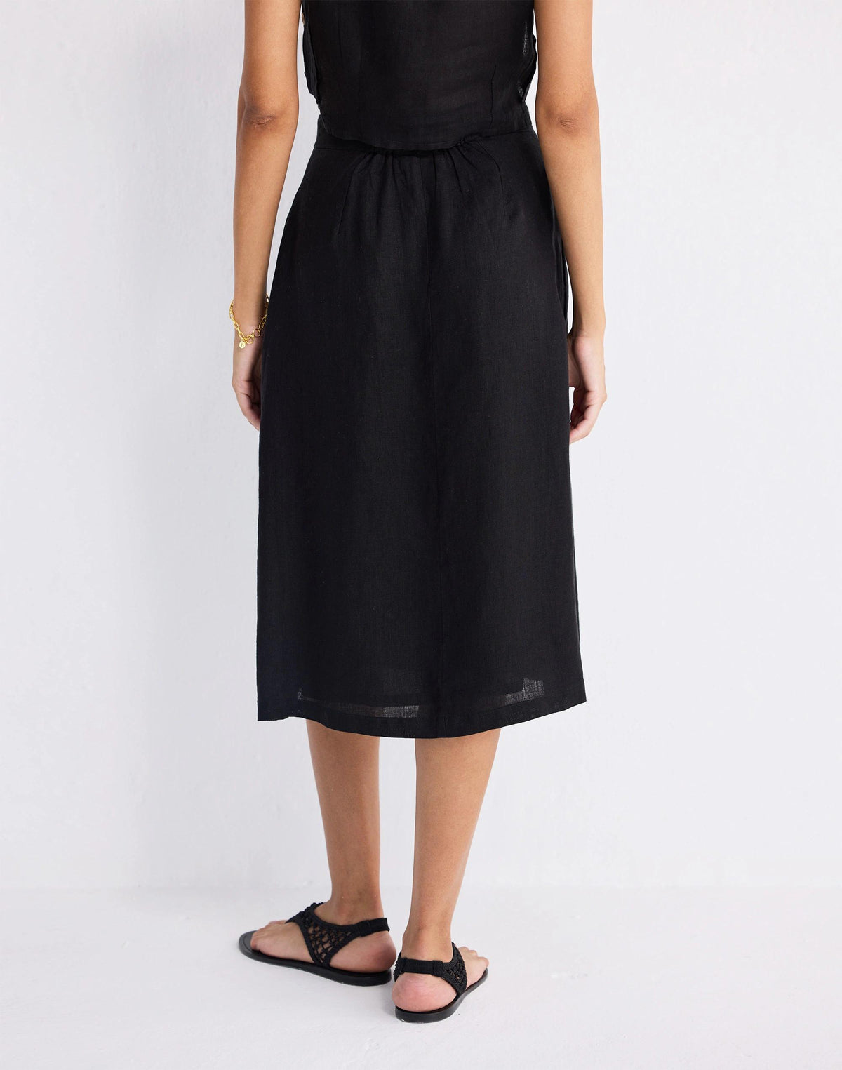 Madewell Reistor® Overlap Midi Skirt in 100% Black Hemp Black