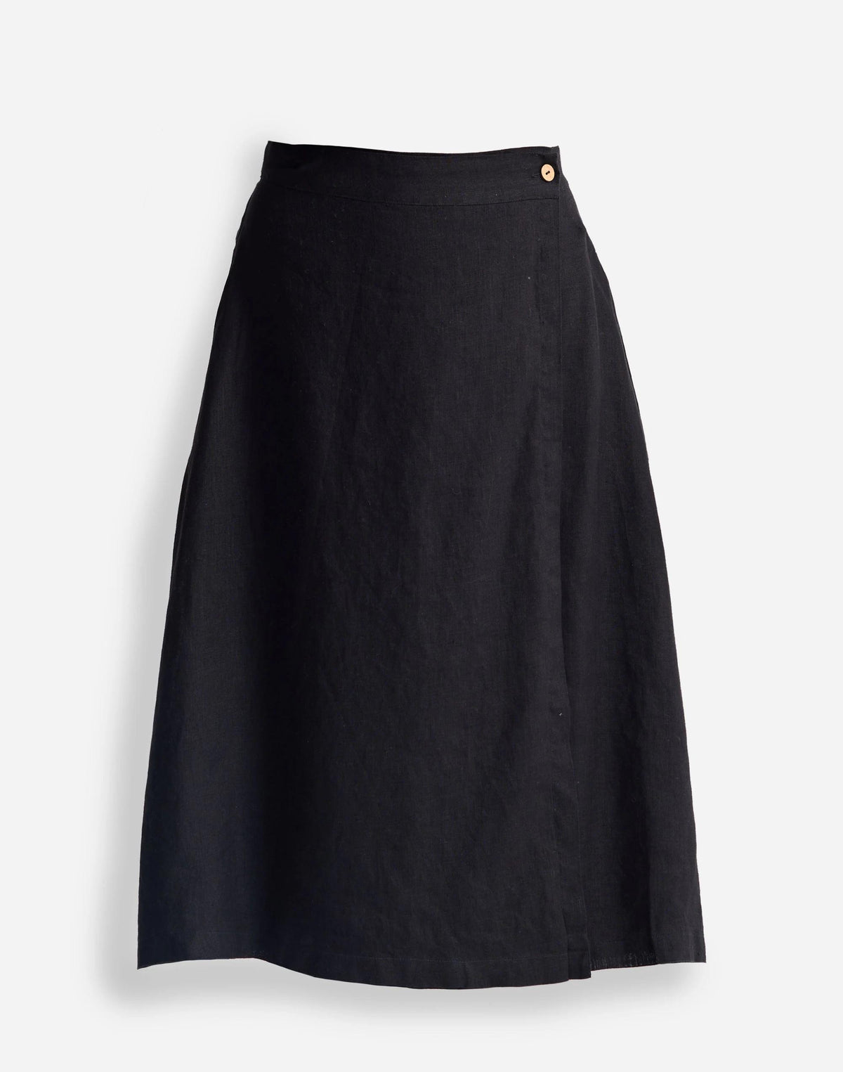 Madewell Reistor® Overlap Midi Skirt in 100% Black Hemp Black