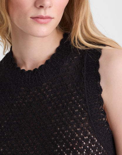 Madewell Pointelle Sleeveless Top Black