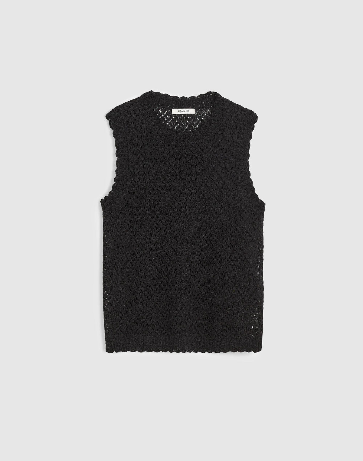 Madewell Pointelle Sleeveless Top Black