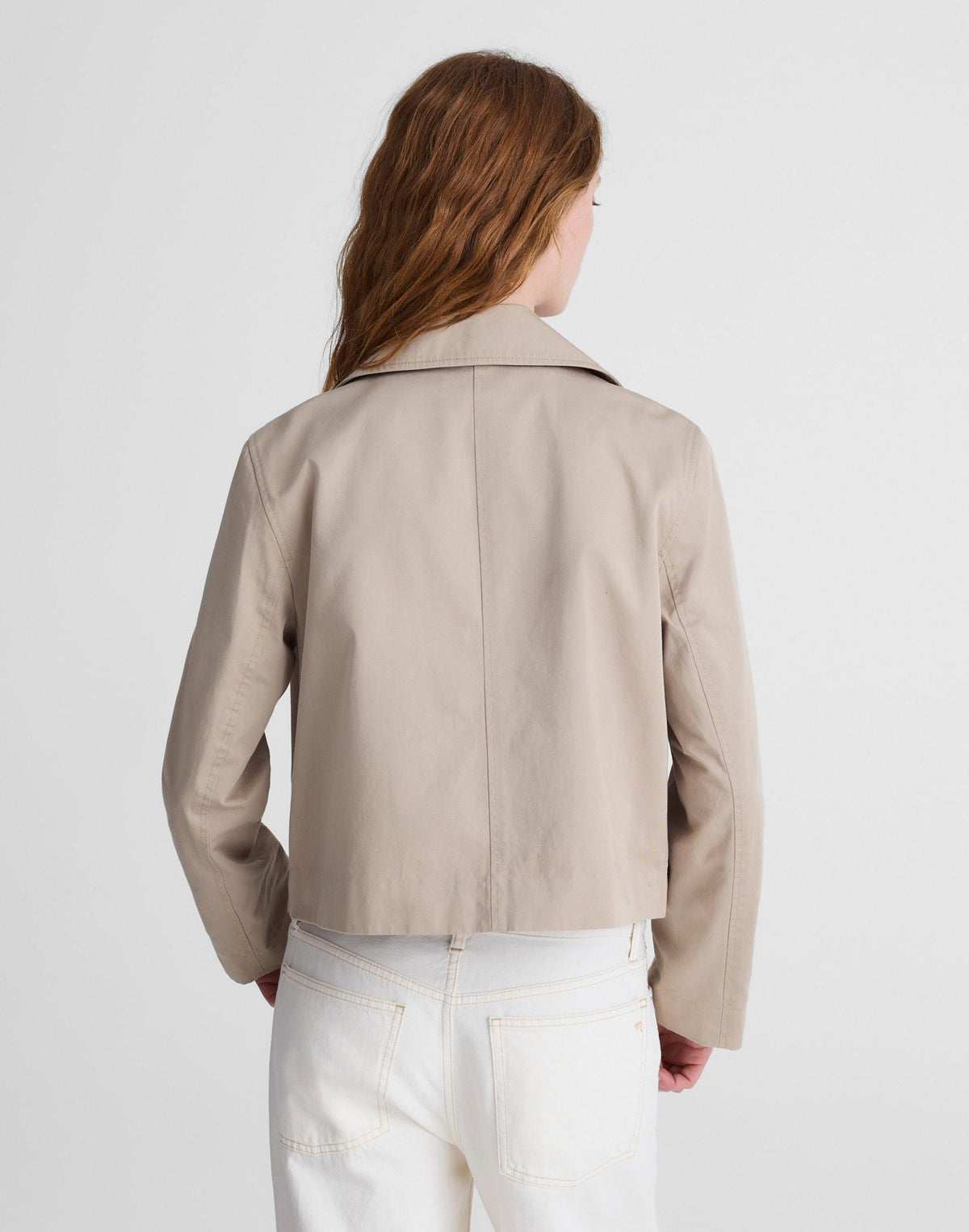 Madewell Cropped Trench Coat Coastal Dune