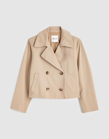 Madewell Cropped Trench Coat Coastal Dune