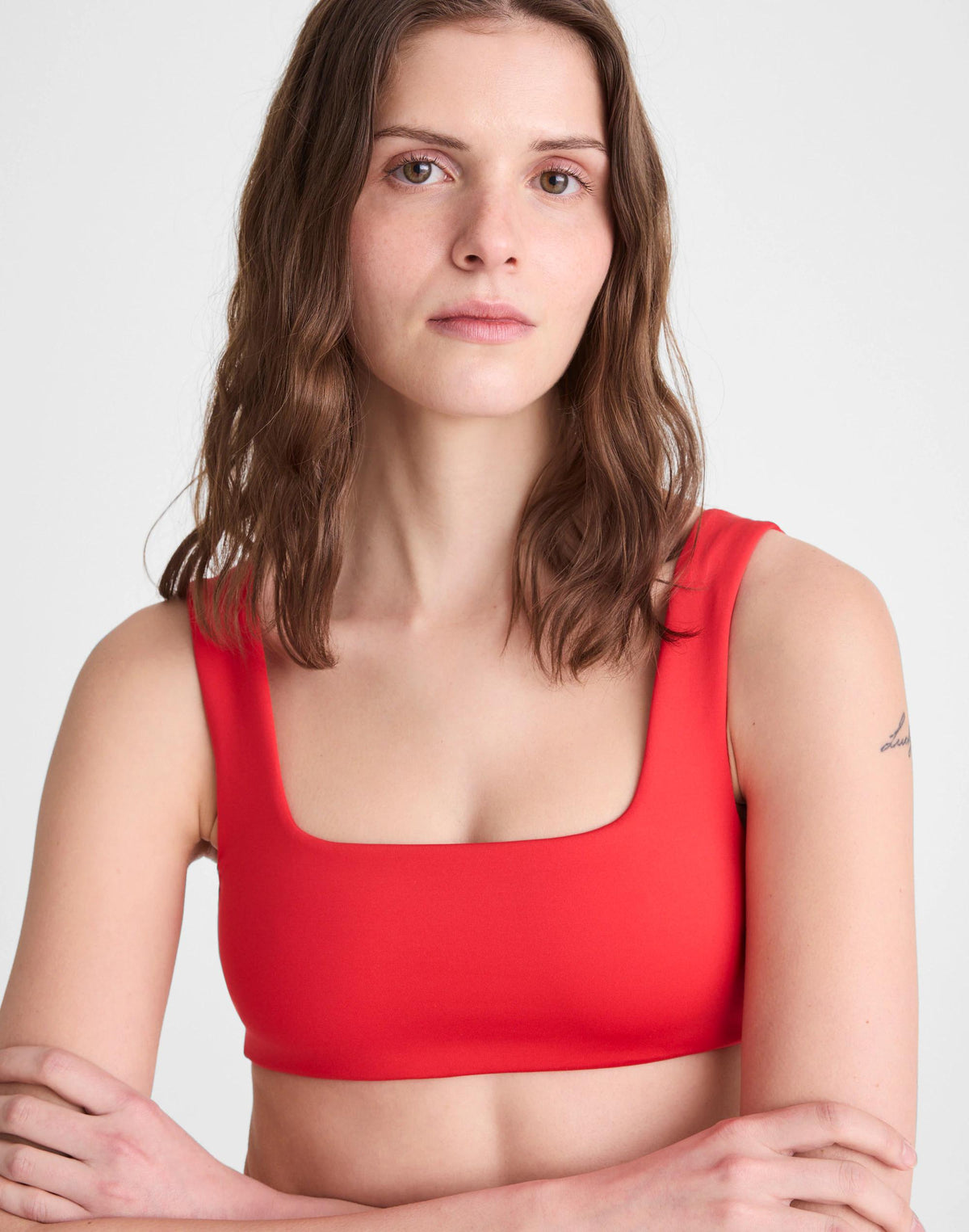Madewell Left On Friday Streamline Bikini Top Sweet Chili Heat