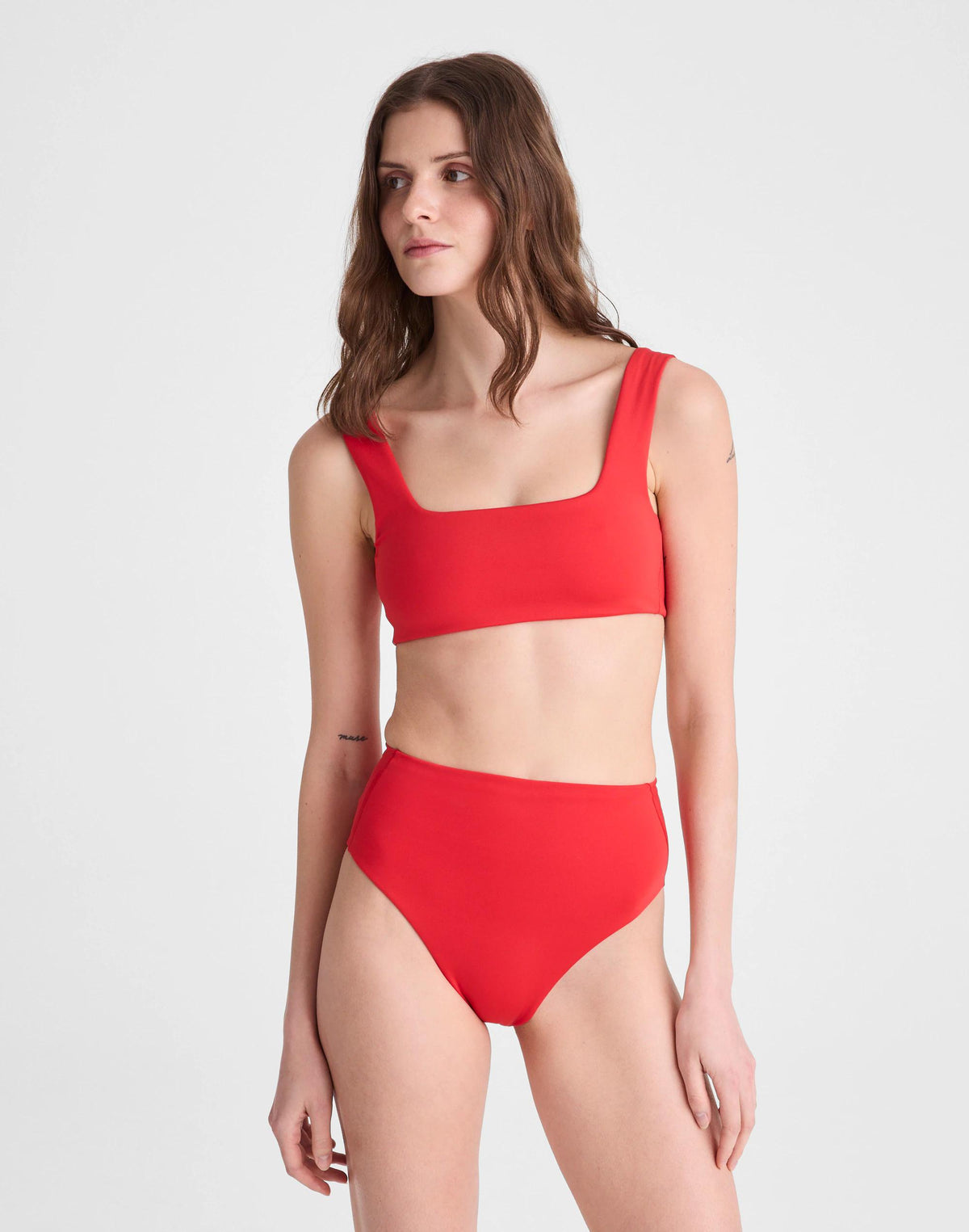 Madewell Left On Friday Hi Hi Bikini Bottom Sweet Chili Heat