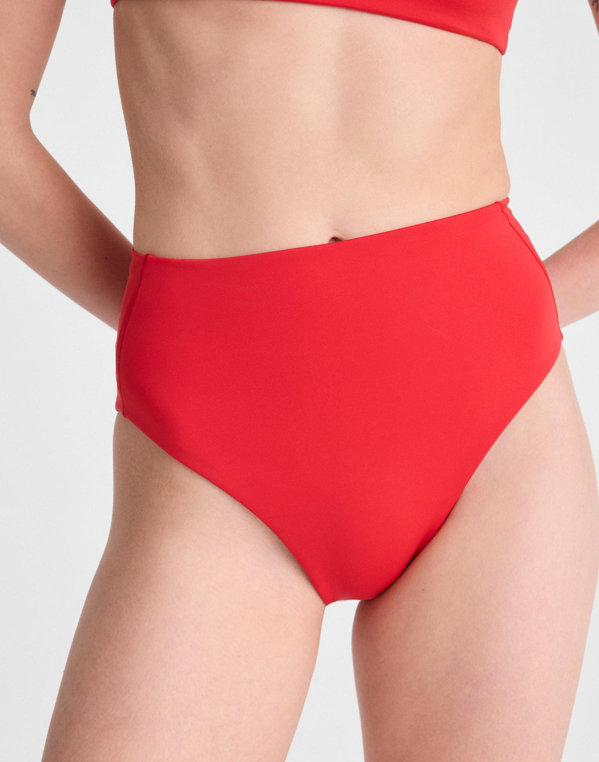 Madewell Left On Friday Hi Hi Bikini Bottom Sweet Chili Heat