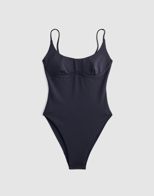 Madewell Left On Friday Club One-Piece Swimsuit Jet