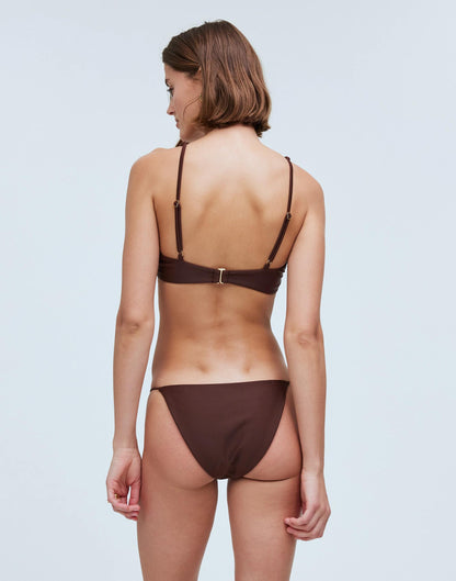 Madewell Jade Swim Bare Minimum Bikini Bottom Mocha