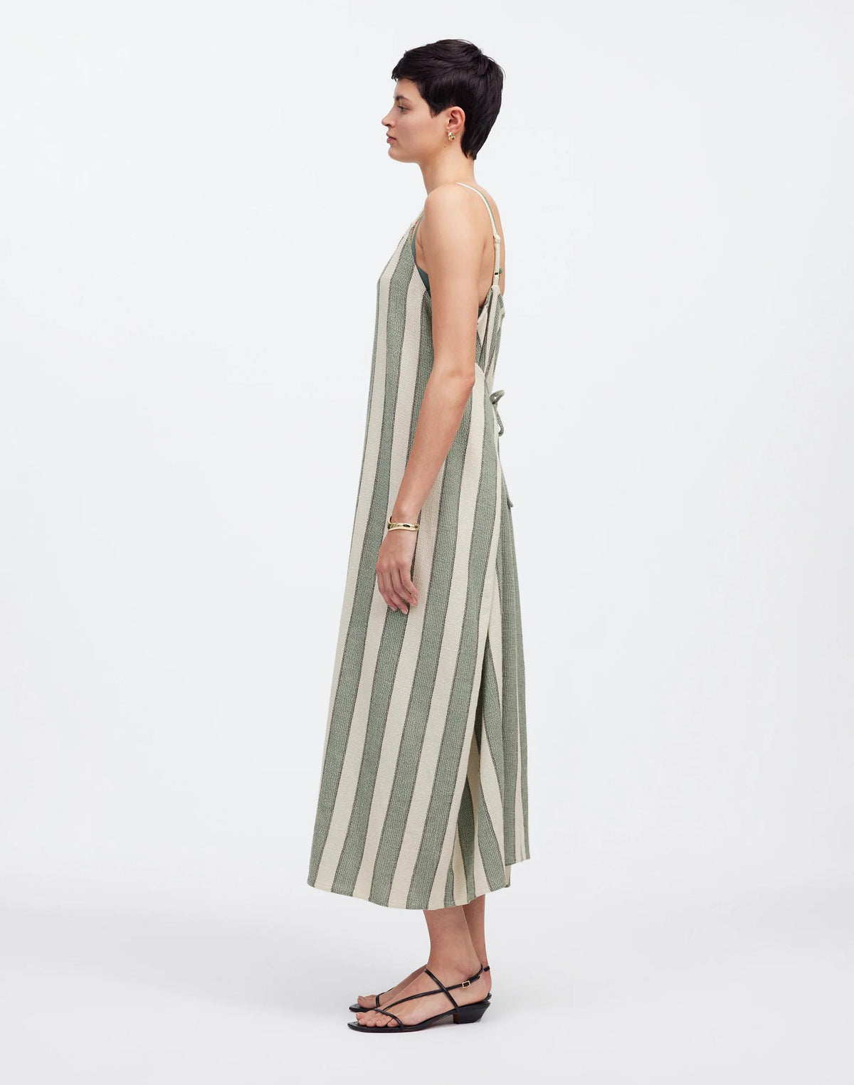 Madewell Zulu & Zephyr Eucalyptus Stripe Organic Cotton Dress Eucalyptus Stripe