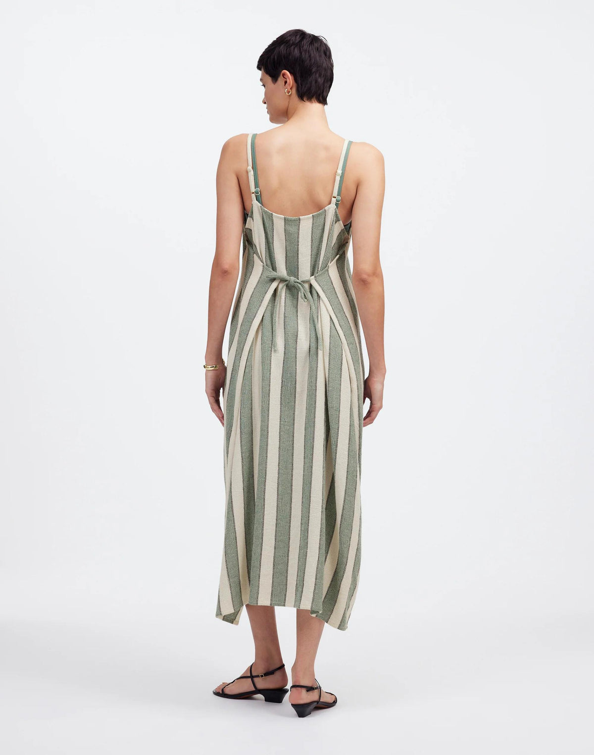 Madewell Zulu & Zephyr Eucalyptus Stripe Organic Cotton Dress Eucalyptus Stripe