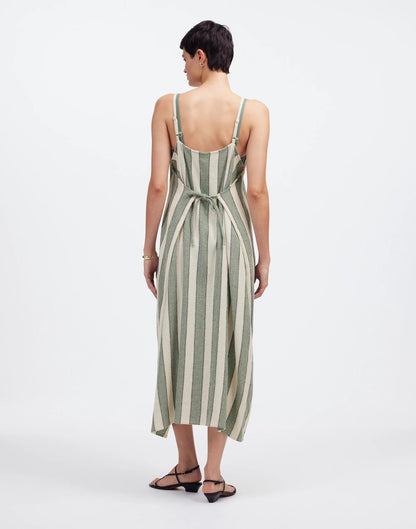 Madewell Zulu & Zephyr Eucalyptus Stripe Organic Cotton Dress Eucalyptus Stripe