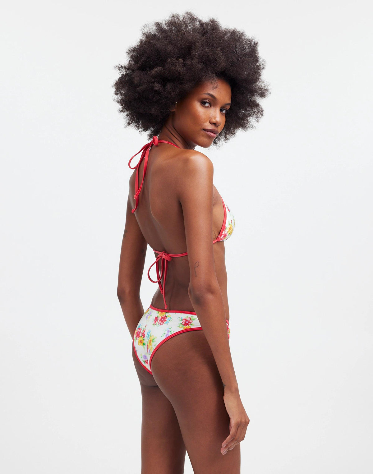 Madewell Frankies Bikinis Dove Classic Bikini Bottom Sweet Hibiscus Print