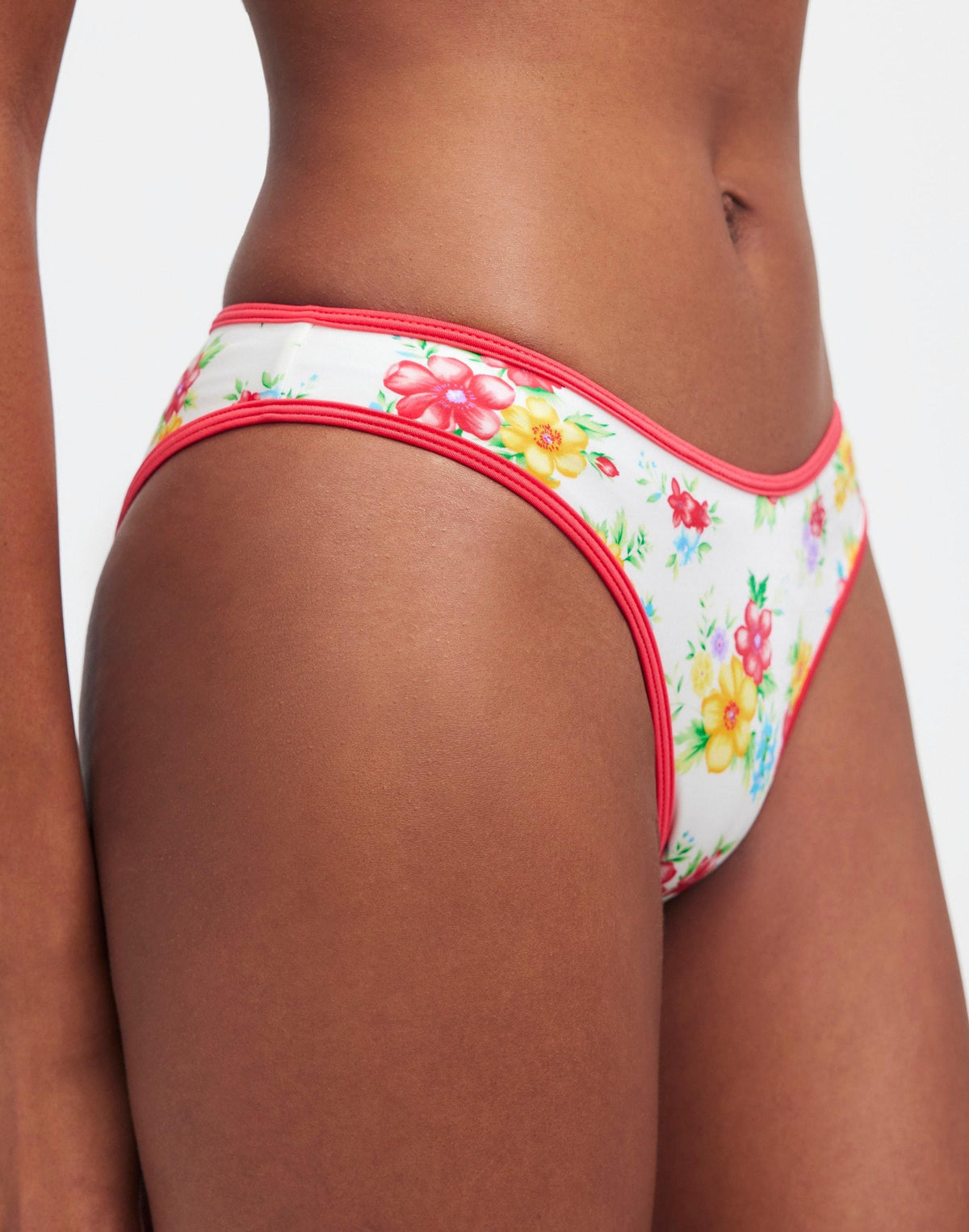 Madewell Frankies Bikinis Dove Classic Bikini Bottom Sweet Hibiscus Print