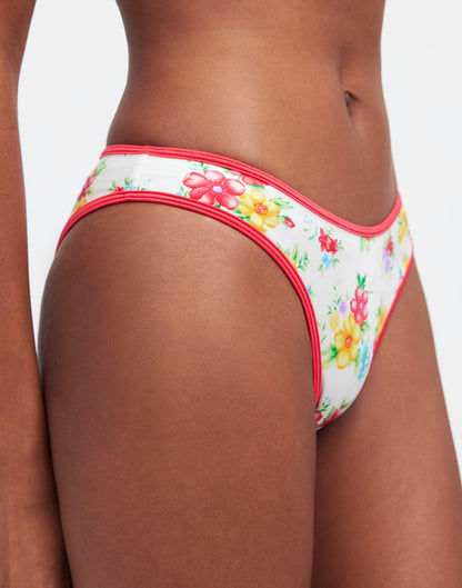 Madewell Frankies Bikinis Dove Classic Bikini Bottom Sweet Hibiscus Print