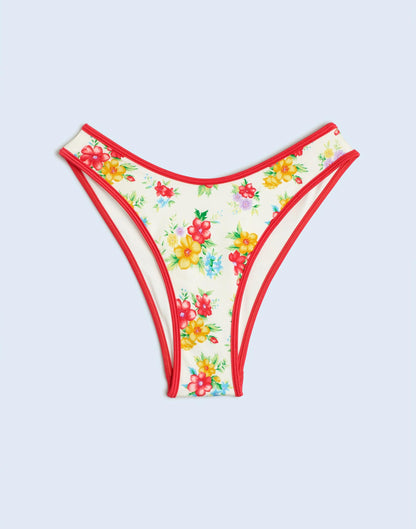 Madewell Frankies Bikinis Dove Classic Bikini Bottom Sweet Hibiscus Print