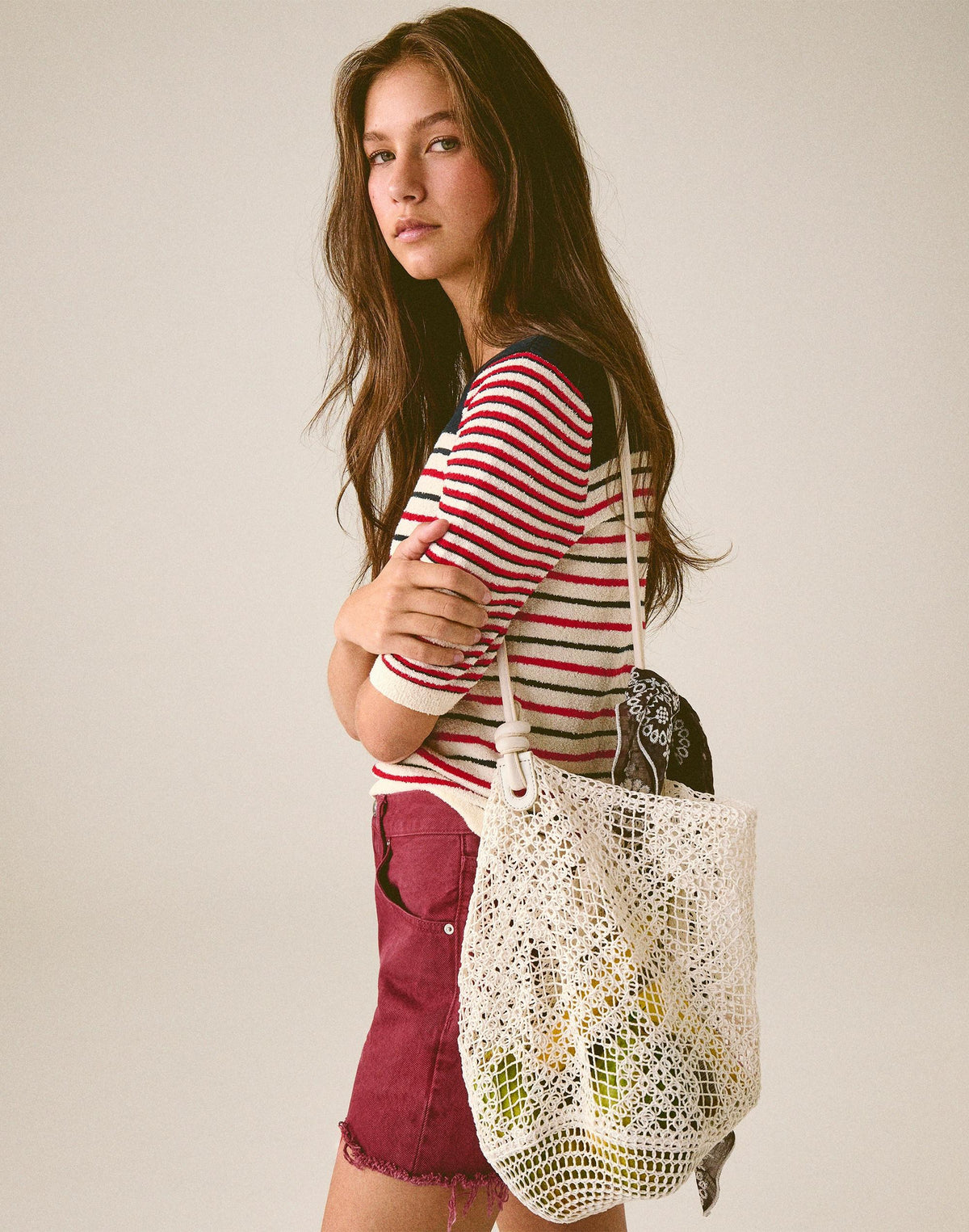 Madewell Open-Weave Tote Vintage Ivory