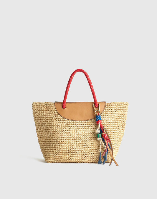Madewell The Woven Mini Tote Festival Red Multi