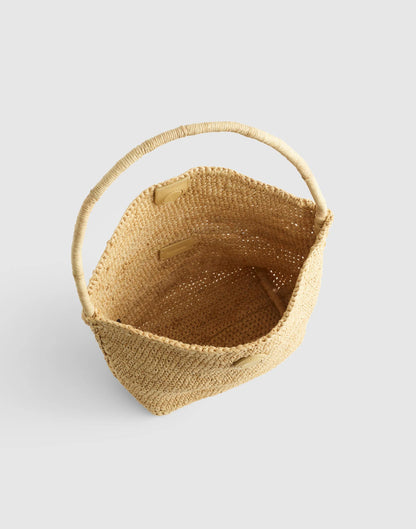 Madewell The Signature Woven Shoulder Bag in Raffia Natural