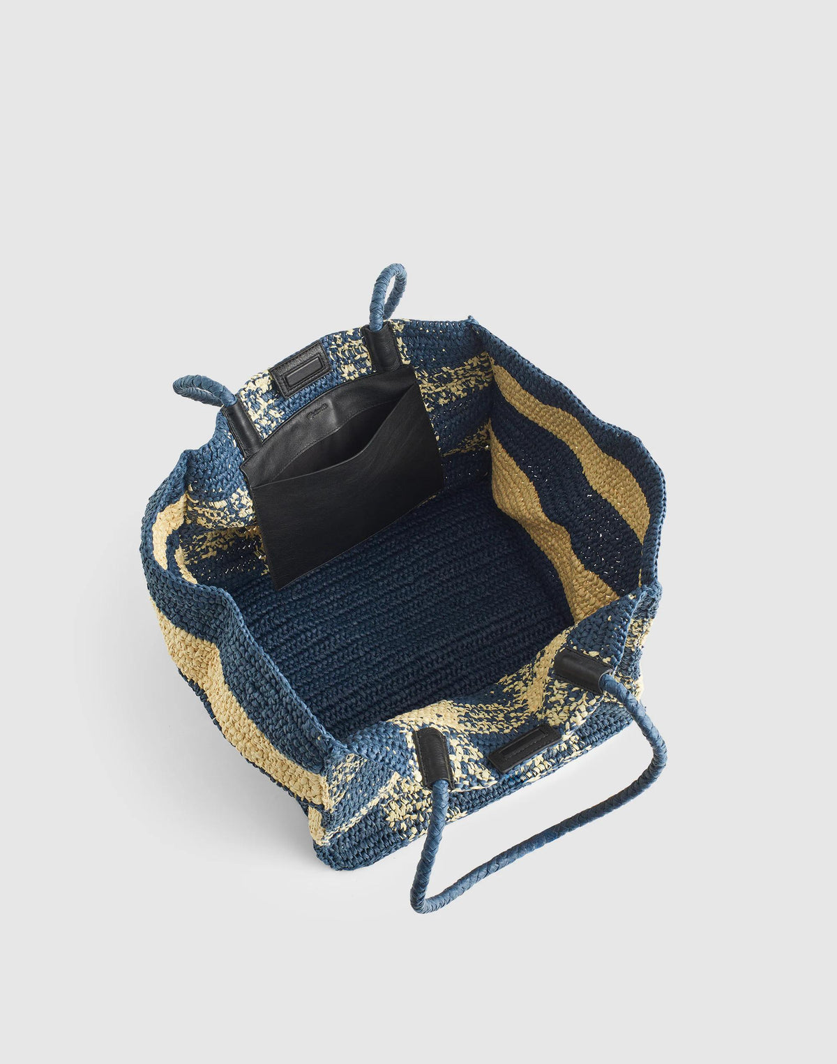 Madewell Handwoven Oversized Tote Navy Multi
