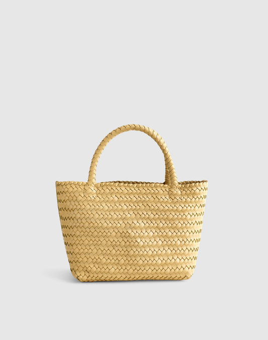 Madewell The Signature Woven Mini Tote Yellow Clay