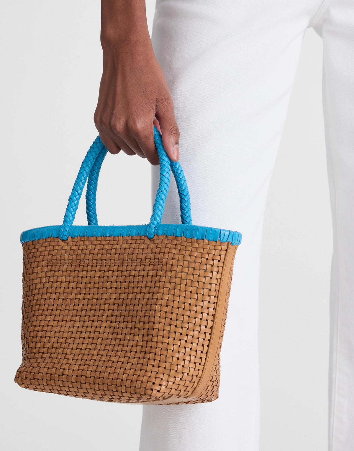 Madewell The Signature Woven Mini Tote Yellow Clay