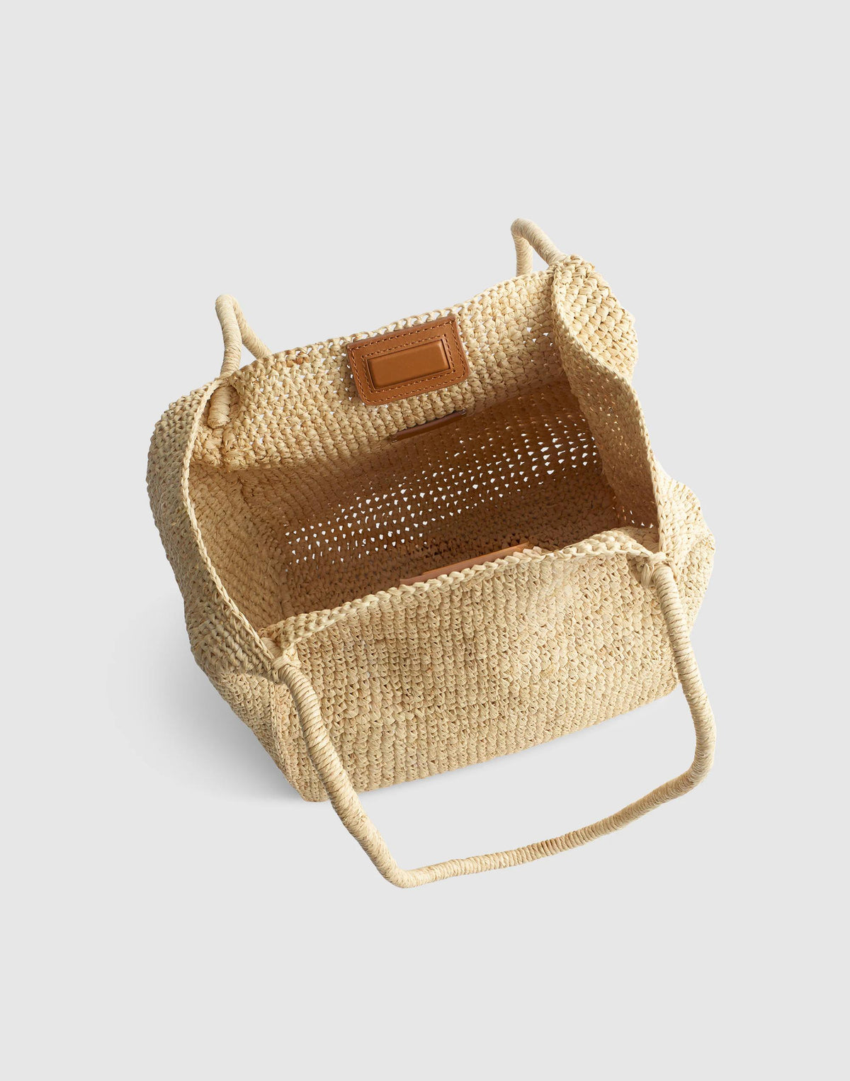 Madewell The Lexington Small Tote in Raffia Warm Coffee Multi