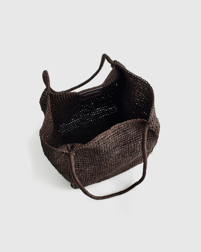 Madewell The Lexington Small Tote in Raffia Dark Carob